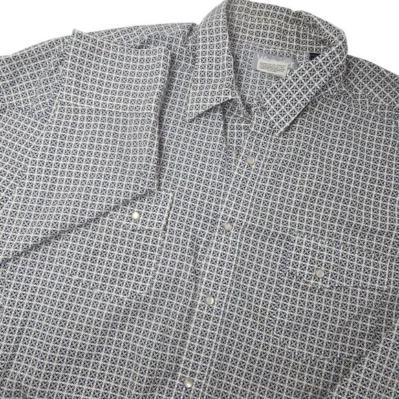 Wrangler Men's 2XT Western Shirt Button Front Long Sleeve Geometric Print - Picture 1 of 6